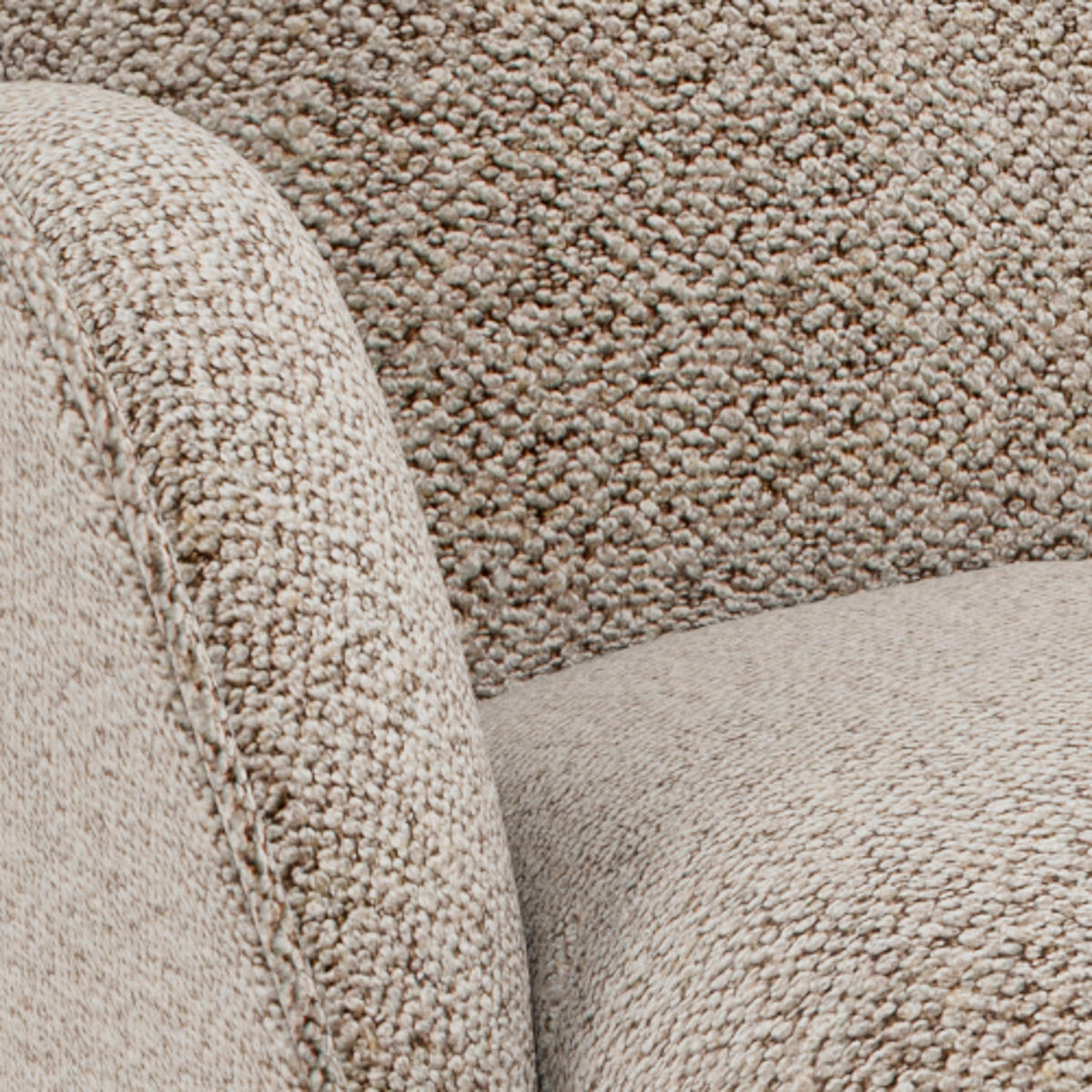 SESSEL in Bouclé Schwarz, Beige  - Beige/Schwarz, MODERN, Textil/Metall (72/93/84cm) - Livetastic