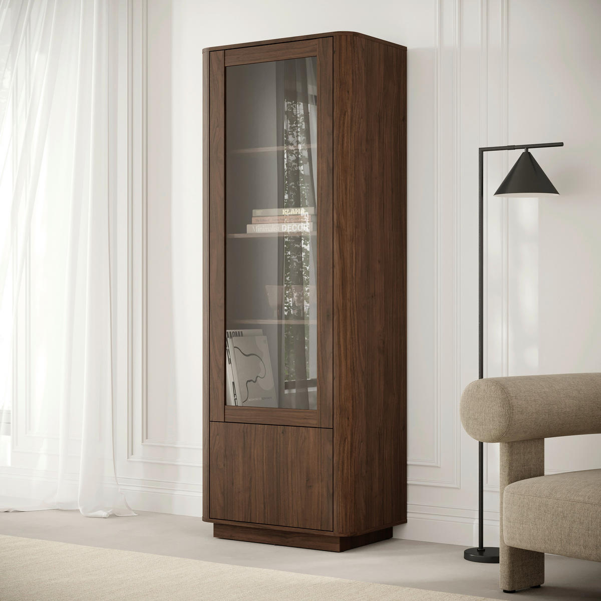 VITRINE  in Kaschmir  - Kaschmir, Design, Holzwerkstoff (200,5/67/40cm) - MID.YOU