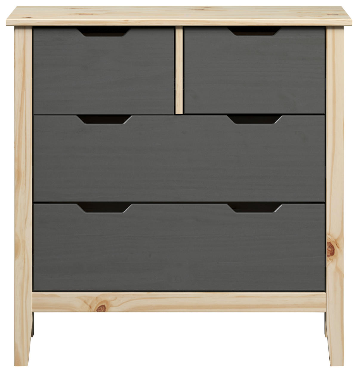 KOMODA, borovice, šedá, barvy borovice, 78/79/39 cm - šedá/barvy borovice, Lifestyle, dřevo (78/79/39cm)