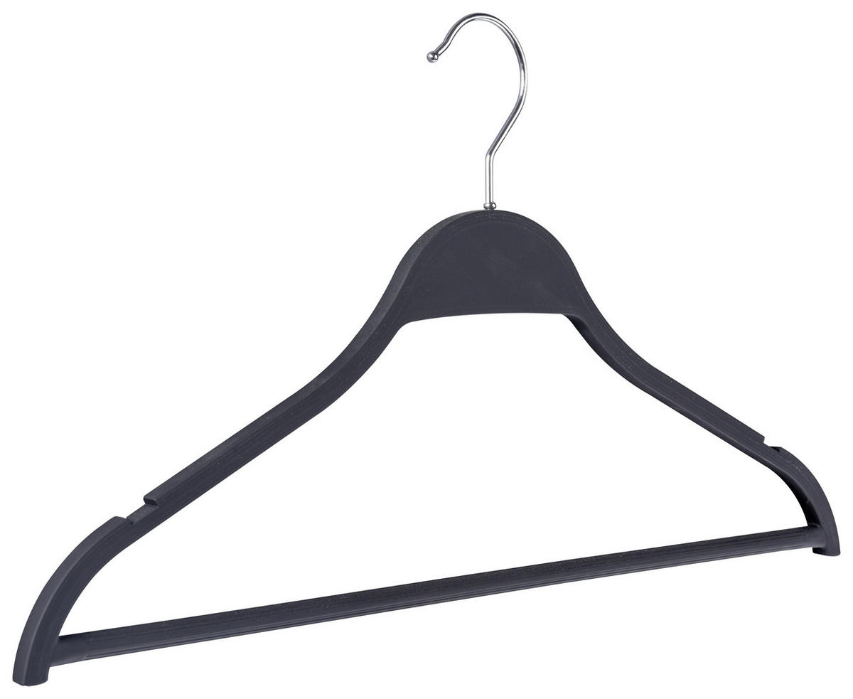 KLEIDERBÜGELSET 41 cm Kunststoff  - Schwarz, Design, Kunststoff (41cm)