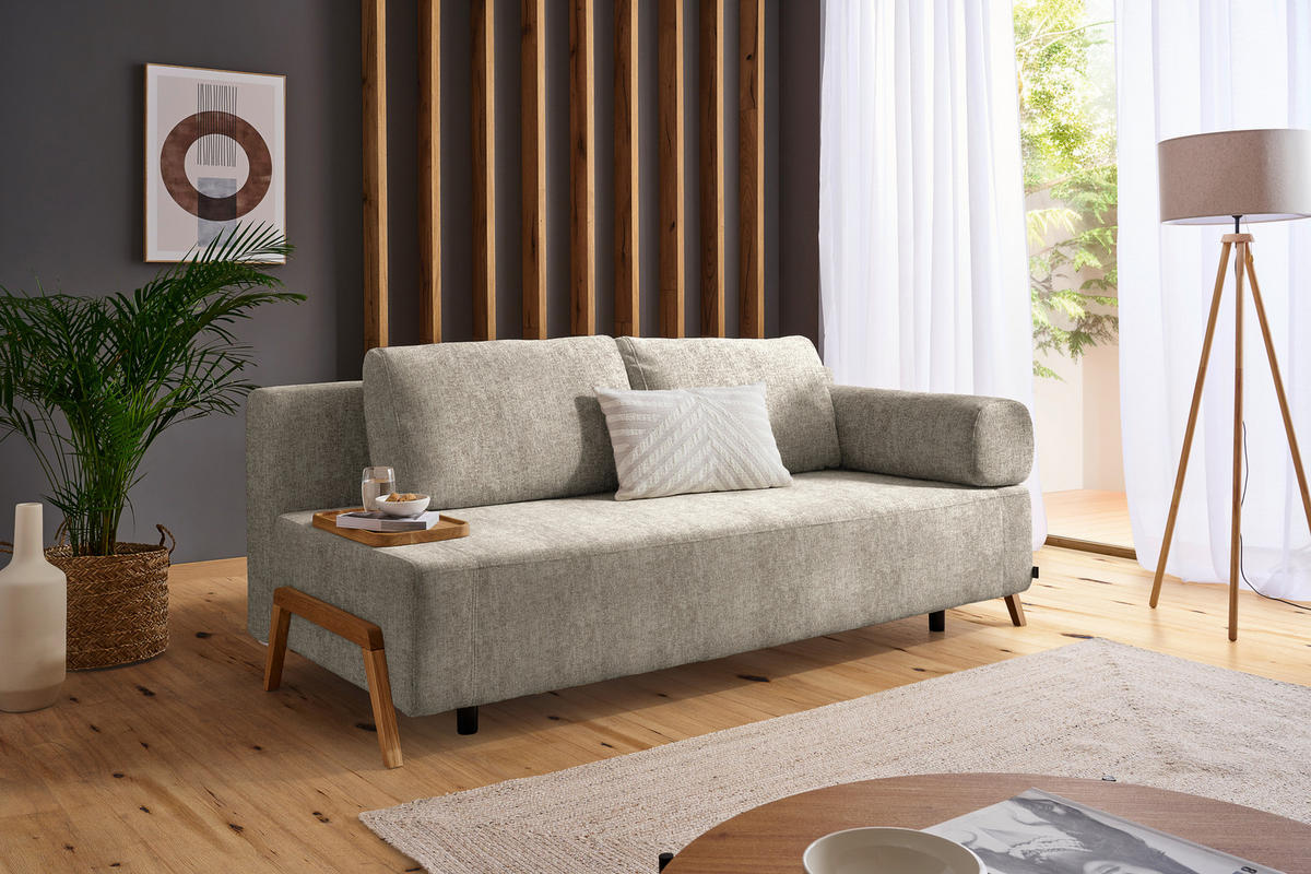 SCHLAFSOFA in Holz, Textil Greige  - Greige/Naturfarben, Design, Holz/Textil (211/88/102cm) - Niels Andersson