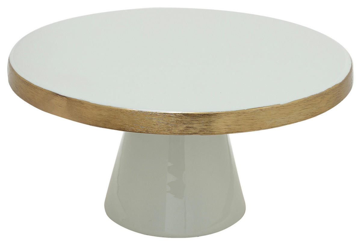 TORTENPLATTE - Goldfarben/Mintgrün, Trend, Metall (21/14cm) - Kayoom