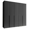 DREHTÜRENSCHRANK 225/225/52 cm 5-türig Graphitfarben  - Graphitfarben/Schwarz, MODERN, Holzwerkstoff/Kunststoff (225/225/52cm) - MID.YOU