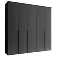 DREHTÜRENSCHRANK  in Graphitfarben  - Schwarz/Graphitfarben, MODERN, Holzwerkstoff/Kunststoff (225/225/52cm) - Carryhome