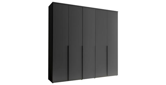 DREHTÜRENSCHRANK  in Graphitfarben  - Schwarz/Graphitfarben, MODERN, Holzwerkstoff/Kunststoff (225/225/52cm) - Carryhome