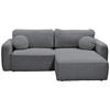 ECKSOFA in Webstoff Anthrazit  - Anthrazit/Schwarz, Konventionell, Kunststoff/Textil (247/190cm) - MID.YOU