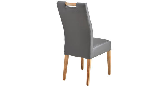 STUHL in Holz, Textil Grau, Eichefarben - Eichefarben/Grau, KONVENTIONELL, Holz/Textil (47/100/47cm) - Cantus