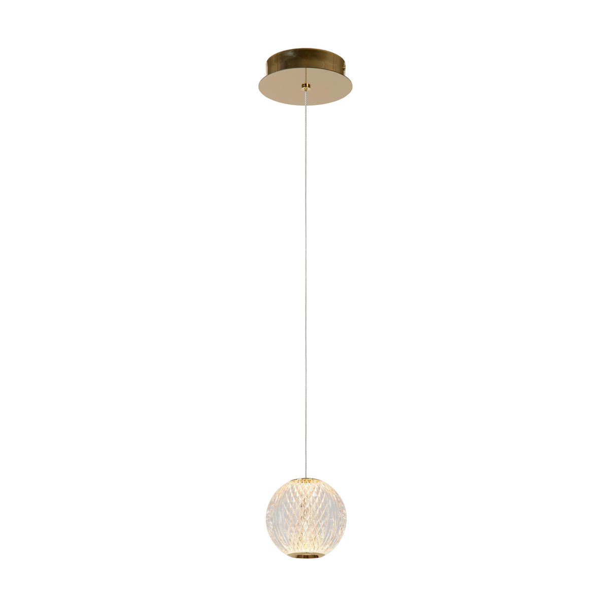 VISEČA LED-SVETILKA  Cintra 6 W/295 lm/2700 K/230 V/ - zlate barve/prosojno, Romantika, kovina/umetna masa (14/14/150cm)