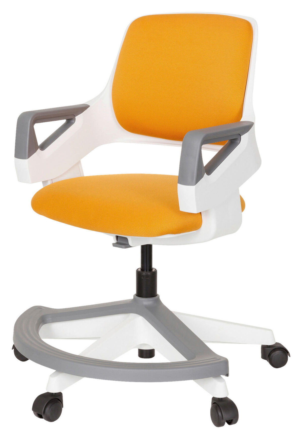 JUGENDDREHSTUHL Orange  - Weiß/Orange, Basics, Kunststoff (53/80-93/60cm) - MID.YOU