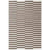 HANDWEBTEPPICH 200/300 cm Vika Weiß, Dunkelbraun rechteckig  - Dunkelbraun/Weiß, Basics, Textil (200/300cm) - Hanse Home