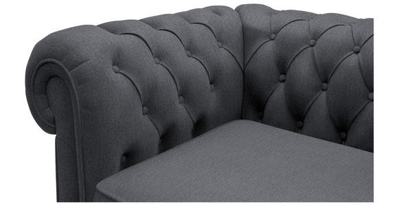 CHESTERFIELD-SOFA Webstoff Grau  - Wengefarben/Grau, LIFESTYLE, Holz/Textil (180/76,5/96cm) - Landscape