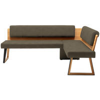 ECKBANK 215/165 cm  in Schlammfarben, Wildeiche  - Wildeiche/Schlammfarben, Design, Holz/Textil (215/165cm) - Venda
