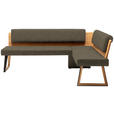 ECKBANK 235/165 cm  in Schlammfarben, Wildeiche  - Wildeiche/Schlammfarben, Design, Holz/Textil (235/165cm) - Venda