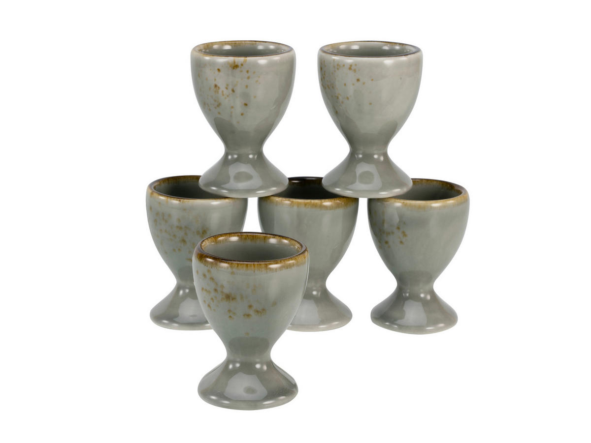 EIERBECHERSET Keramik  - Grau, Trend, Keramik (5,5cm) - Creatable