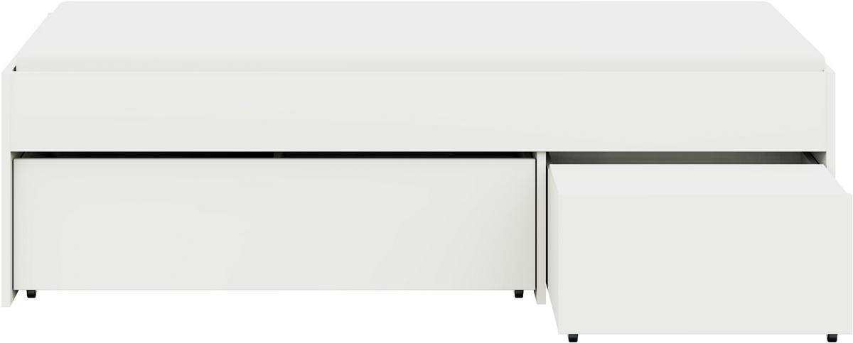 STAURAUMBETT 90/200 cm  in Weiss   - Weiss, Design, Holzwerkstoff (90/200cm) - Cantus