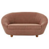 2-SITZER-SOFA Webstoff Grau, Rot  - Eichefarben/Rot, Design, Holz/Textil (178/82/114cm) - LOOKS by W.Joop