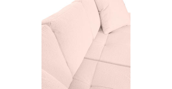 ECKSOFA Rosa Flachgewebe  - Schwarz/Rosa, KONVENTIONELL, Kunststoff/Textil (195/286cm) - Carryhome