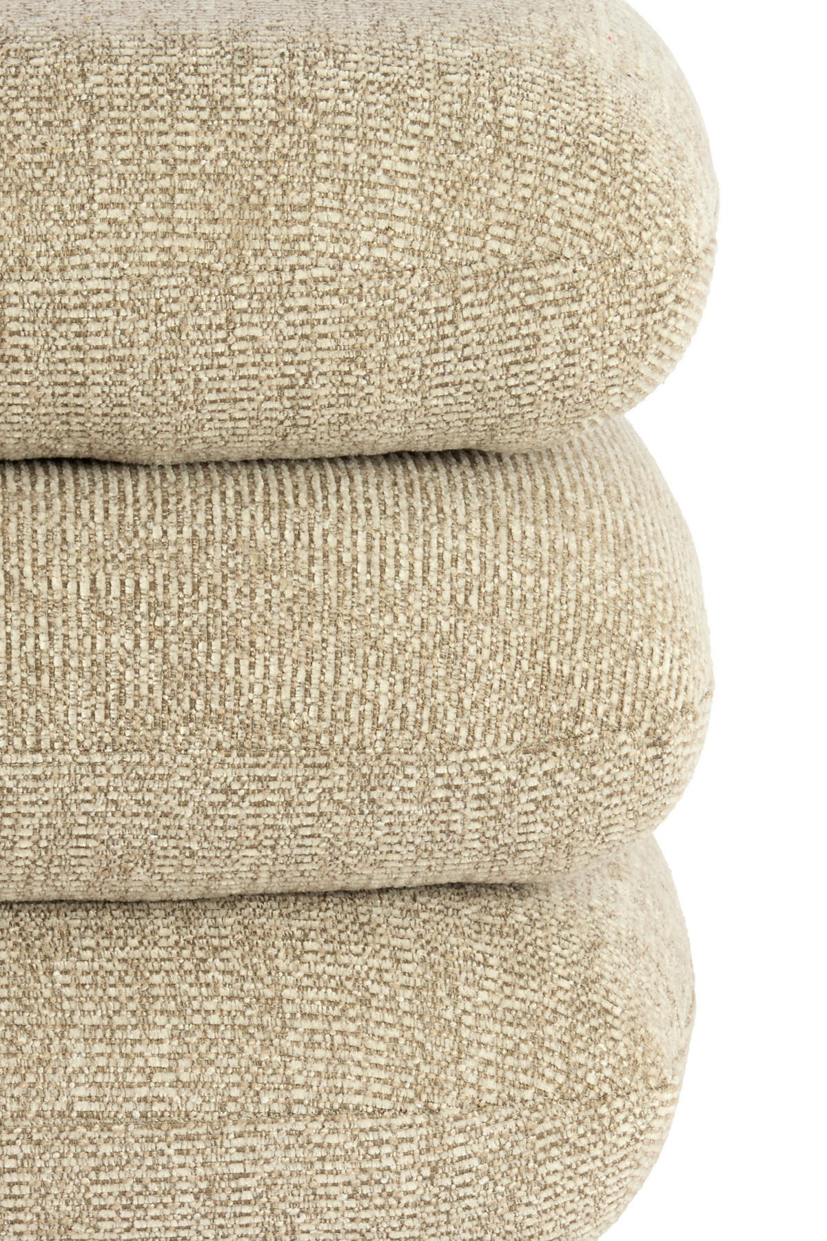 POUF LAURIE 44,5/44,5/44,5 cm  - Sandfarben/Creme, Basics, Textil (44,5/44,5/44,5cm) - Light & Living