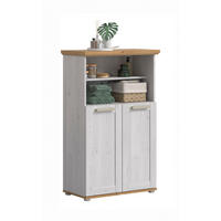 MIDI SKŘÍŇKA, barvy modřínu, dub artisan, 74/116/34 cm - barvy stříbra/barvy modřínu, Trend, kompozitní dřevo/plast (74/116/34cm) - MID.YOU