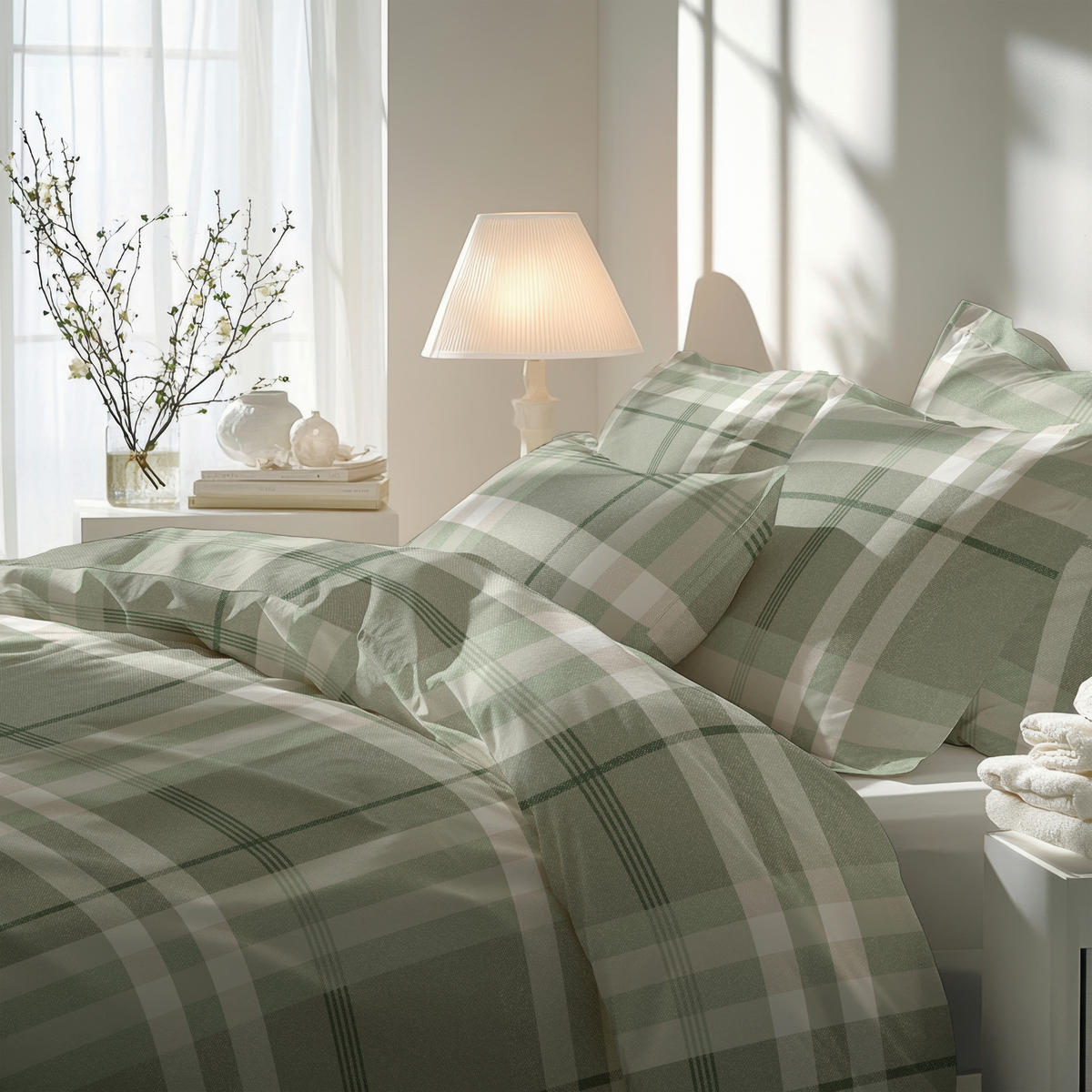 BETTWÄSCHE 140/200 cm  - Grün, Design, Textil (140/200cm) - Florella