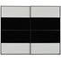 SCHWEBETÜRENSCHRANK in Schwarz, Weiß - Schwarz/Weiß, Design, Glas/Holzwerkstoff (280/223/68cm) - Cantus SCHWEBETÜRENSCHRANK in Schwarz, Weiß - Schwarz/Weiß, Design, Glas/Holzwerkstoff (280/223/68cm) - Cantus