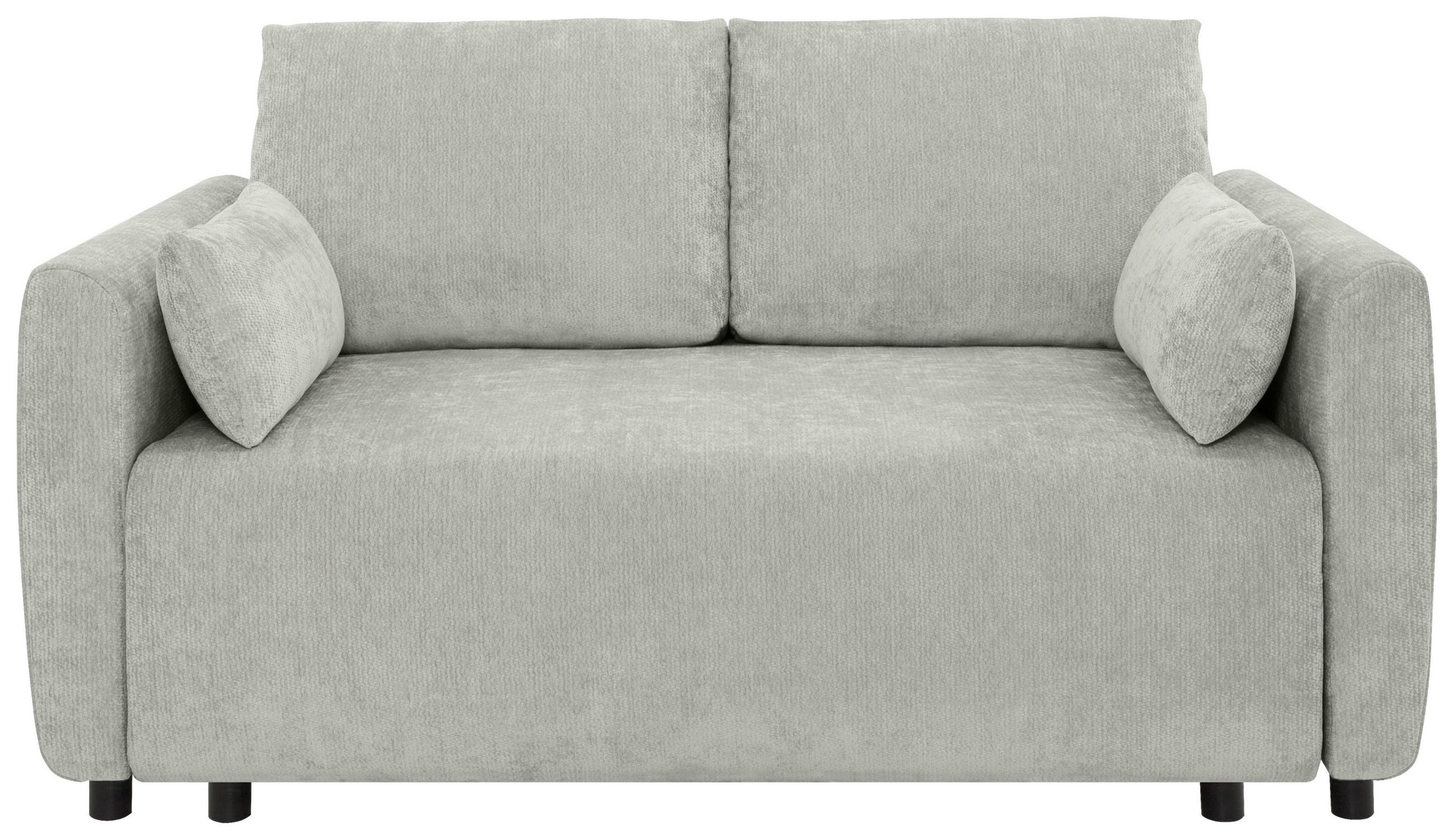 SCHLAFSOFA Chenille Silberfarben  - Silberfarben/Schwarz, KONVENTIONELL, Kunststoff/Textil (161/90/108cm) - Carryhome