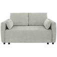 SCHLAFSOFA Chenille Silberfarben  - Silberfarben/Schwarz, KONVENTIONELL, Kunststoff/Textil (161/90/108cm) - Carryhome