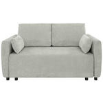 SCHLAFSOFA Chenille Silberfarben  - Silberfarben/Schwarz, KONVENTIONELL, Kunststoff/Textil (161/90/108cm) - Carryhome