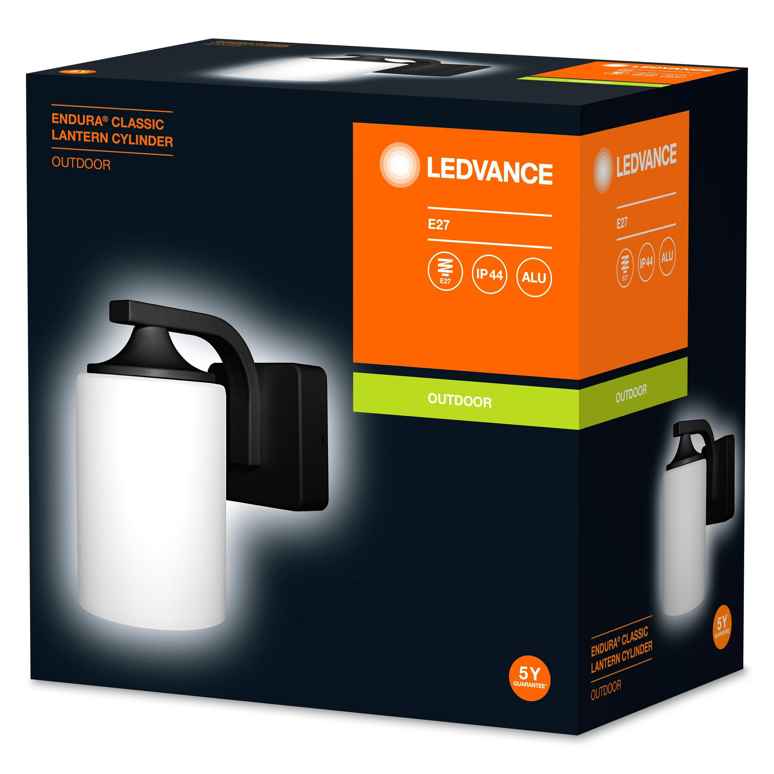AUßENWANDLEUCHTE Endura Classic Lantern Cyl 11,8/21,2 cm   - Schwarz, Basics, Metall (11,8/21,2cm) - Ledvance