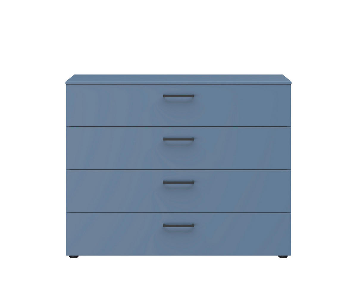 KOMMODE Primolar Garda  in 100/79/41 cm  - Blau/Schwarz, Design, Holzwerkstoff/Kunststoff (100/79/41cm) - Xora