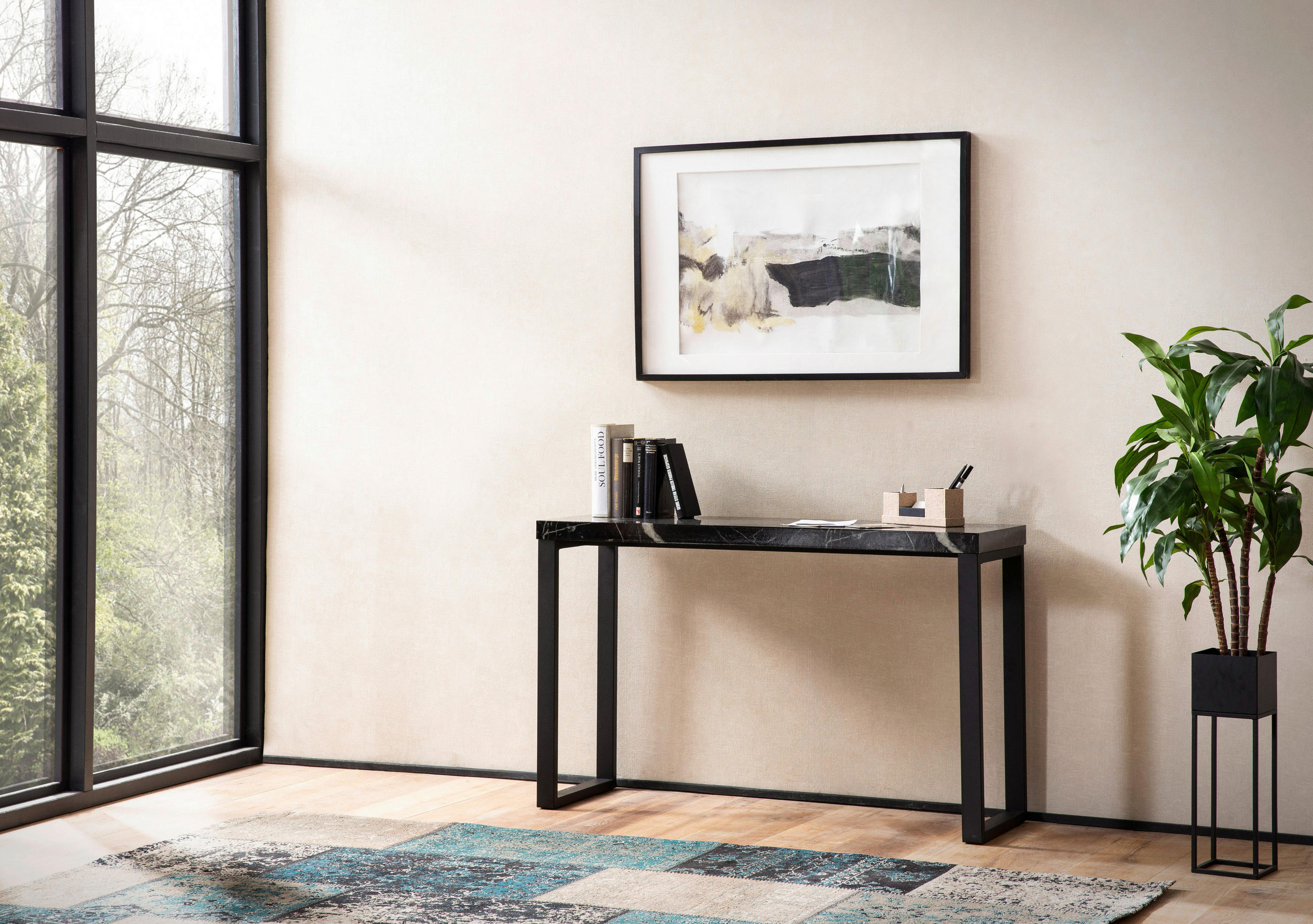 KONSOLENTISCH in Holzwerkstoff 120/40/76 cm   - Schwarz, Design, Holzwerkstoff/Metall (120/40/76cm) - MID.YOU