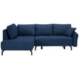 ECKSOFA in Webstoff Dunkelblau  - Schwarz/Dunkelblau, LIFESTYLE, Textil/Metall (191/250cm) - Carryhome