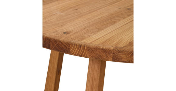 COUCHTISCH Eiche massiv 80/80/40 cm rund Eichefarben  - Eichefarben, Trend, Holz (80/80/40cm) - Linea Natura