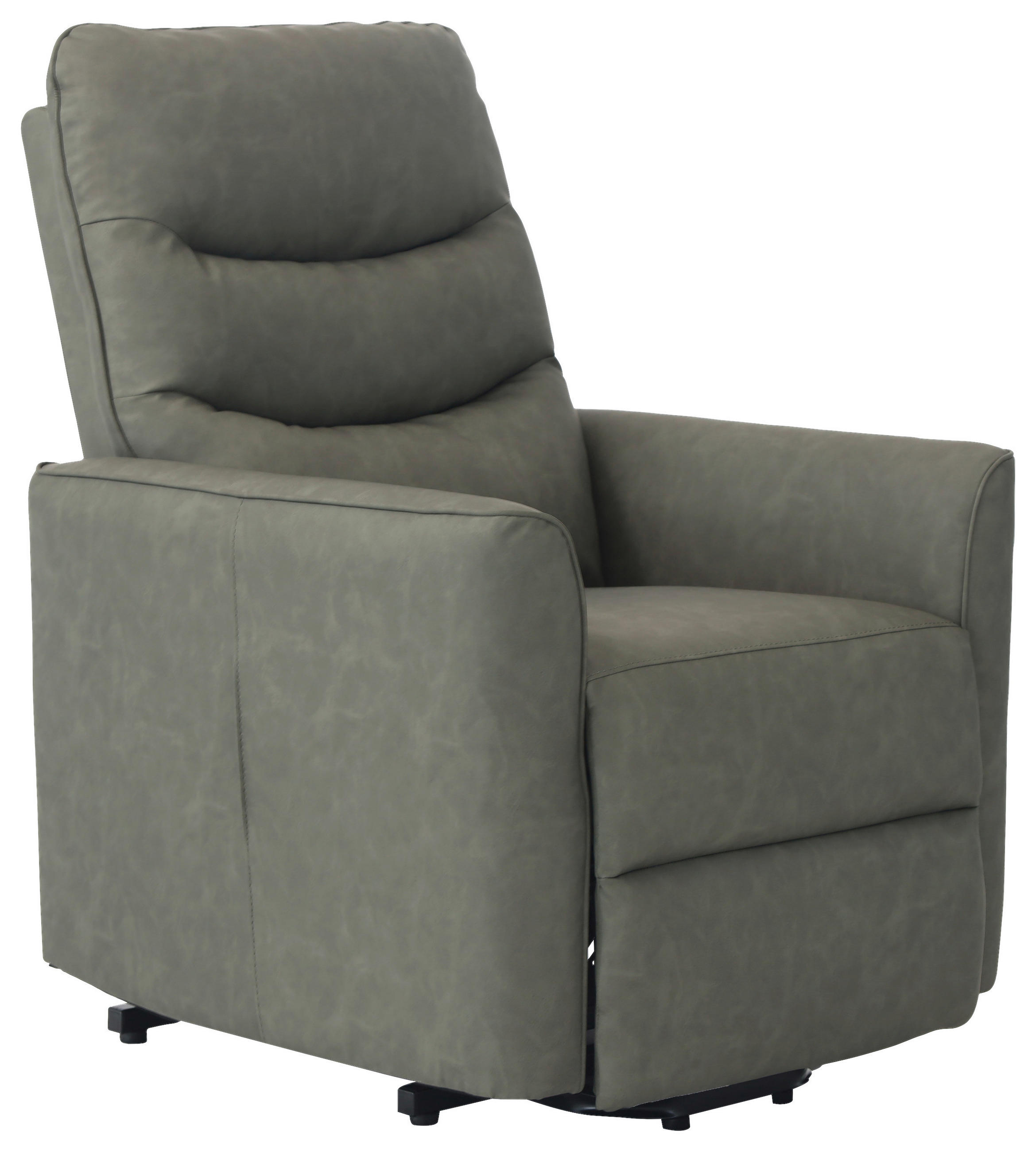 FERNSEHSESSEL  mit Lederlook Grün  - Schwarz/Grün, KONVENTIONELL, Textil/Metall (76/105/88cm) - MID.YOU