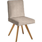 STUHL  in Flachgewebe Holz, Textil  - Eichefarben/Orange, Design, Holz/Textil (46/94/58cm) - Dieter Knoll