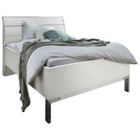 ÁGY 100/200 cm  fehér  - krómszínű/fehér, Konventionell, faalapú anyag/fém (100/200cm) - Dieter Knoll