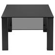 COUCHTISCH in Metall, Glas 115/65/42 cm  - Schwarz/Grau, Design, Glas/Metall (115/65/42cm) - Novel