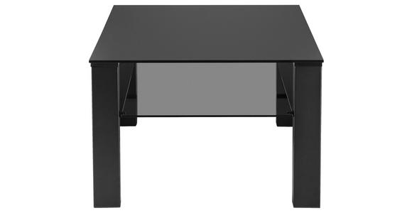 COUCHTISCH in Metall, Glas 115/65/42 cm  - Schwarz/Grau, Design, Glas/Metall (115/65/42cm) - Novel