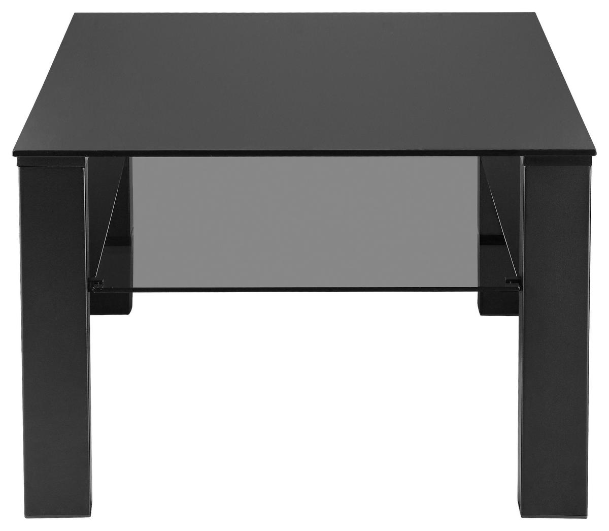 KONFERENČNÝ STOLÍK, čierna, sivá, kov, sklo, 115/65/42 cm - čierna/sivá, Design, kov/sklo (115/65/42cm) - Novel