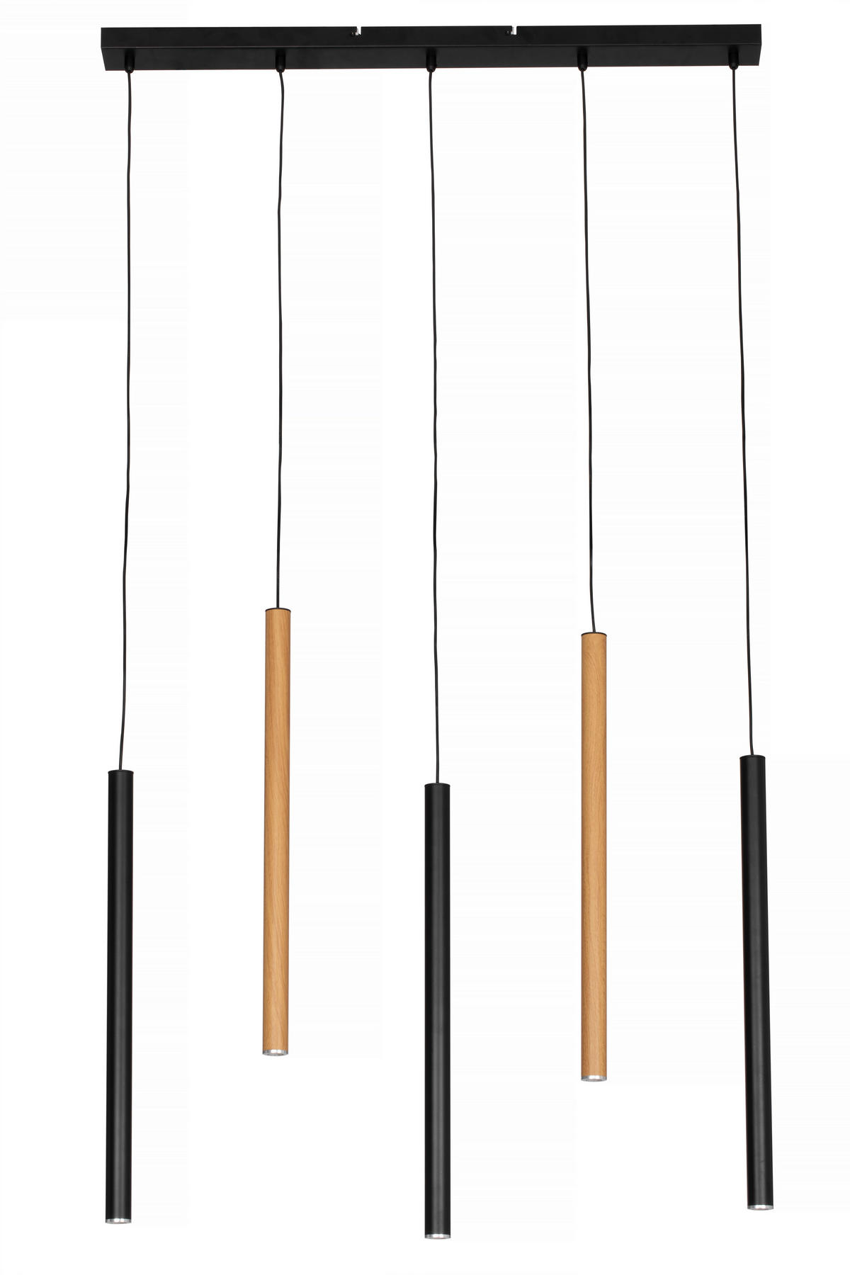 LED-HÄNGELEUCHTE 85/5,5/175 cm   - Eichefarben/Schwarz, Design, Metall (85/5,5/175cm) - Novel