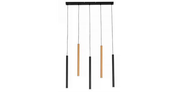 LED-HÄNGELEUCHTE 85/5,5/175 cm - Eichefarben/Schwarz, Design, Metall (85/5,5/175cm) - Novel