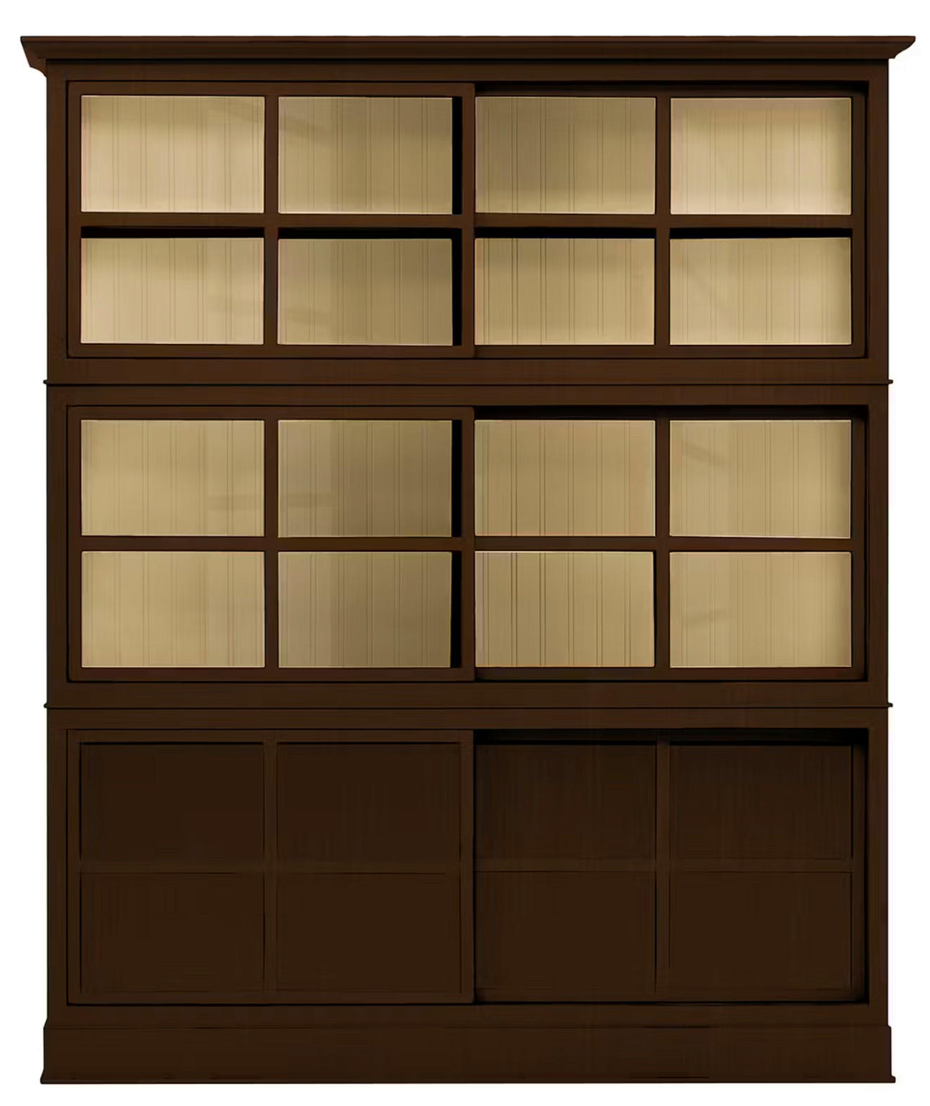 HIGHBOARD UrbanClass  in 190,5/219,5/49 cm  - Nussbaumfarben/Creme, LIFESTYLE, Glas/Holz (190,5/219,5/49cm) - Livetastic
