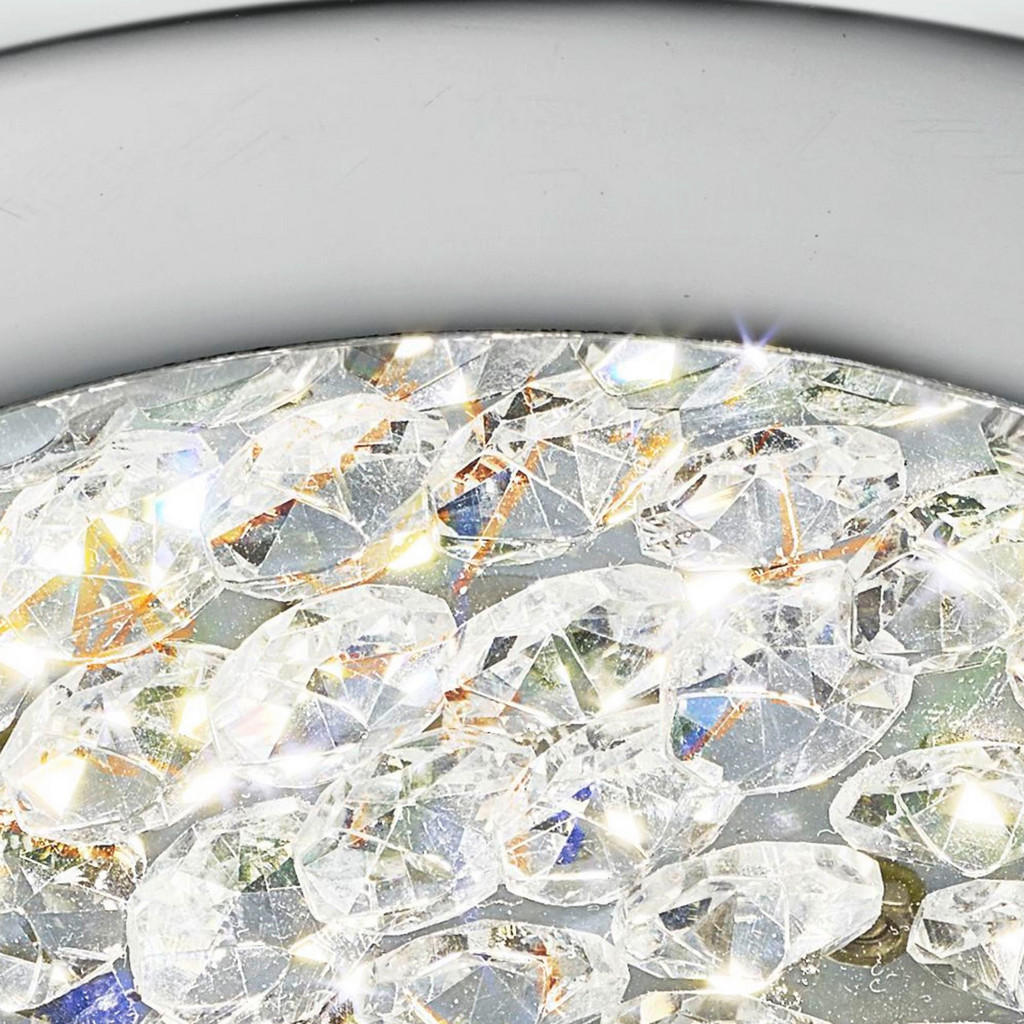 Thumbnail - Searchlight Led-Deckenleuchte Vesta, Chrom, Metall, Glas, 28x8 cm, Lampen & Leuchten, Innenbeleuchtung, Leuchten nach Rä...