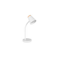STOLNÍ LED LAMPA,  - bílá/hnědá, Basics, plast (36/13/23cm)