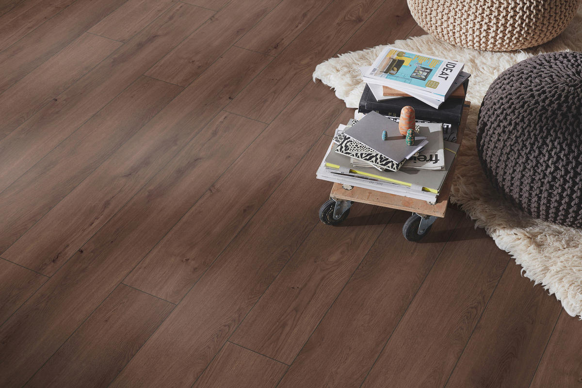 LAMINATBODEN Exquisit  - Eichefarben, KONVENTIONELL, Holz (138.0/19.3/0.8cm)