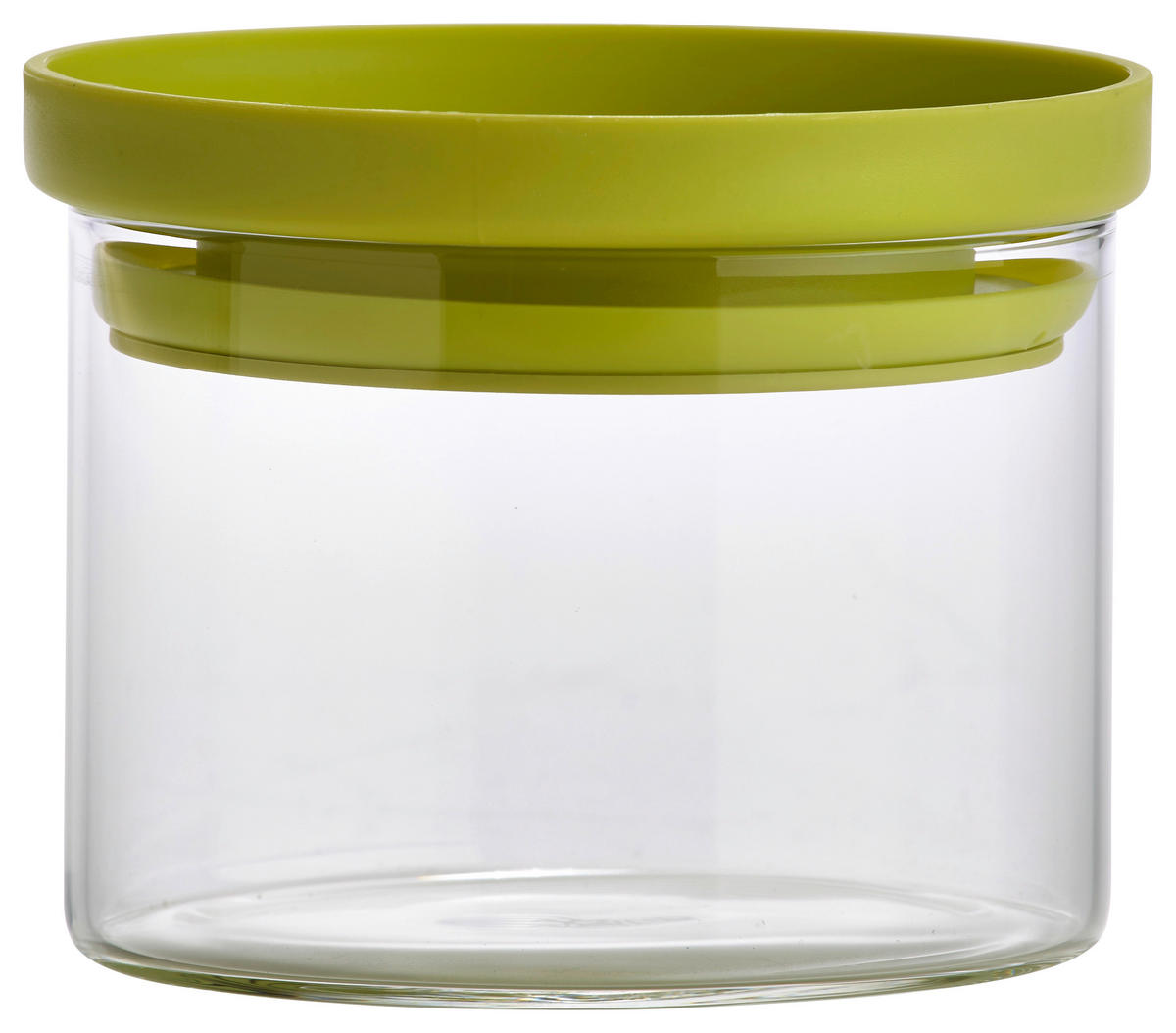 DÓZA NA POTRAVINY  - zelená/čiré, Basics, plast/sklo (9,5/7cm) - Homeware Profession.