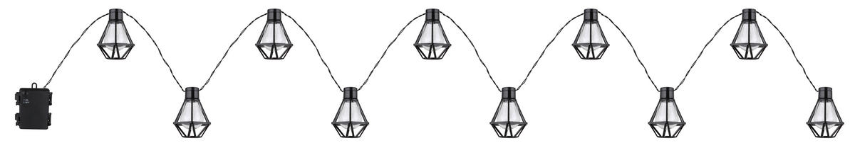 LICHTERKETTE  - Klar/Schwarz, KONVENTIONELL, Kunststoff (230/8/10cm) - Globo