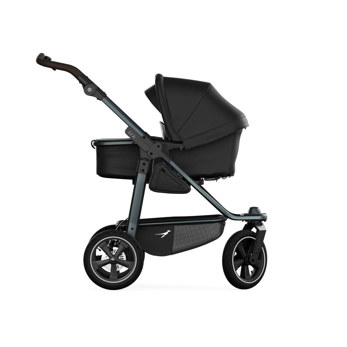 KOMBIKINDERWAGEN  mono3 2-in-1 Kombikinderwagen  schwarz  - Schwarz, Basics, Textil/Metall (57/111/120cm) - TFK