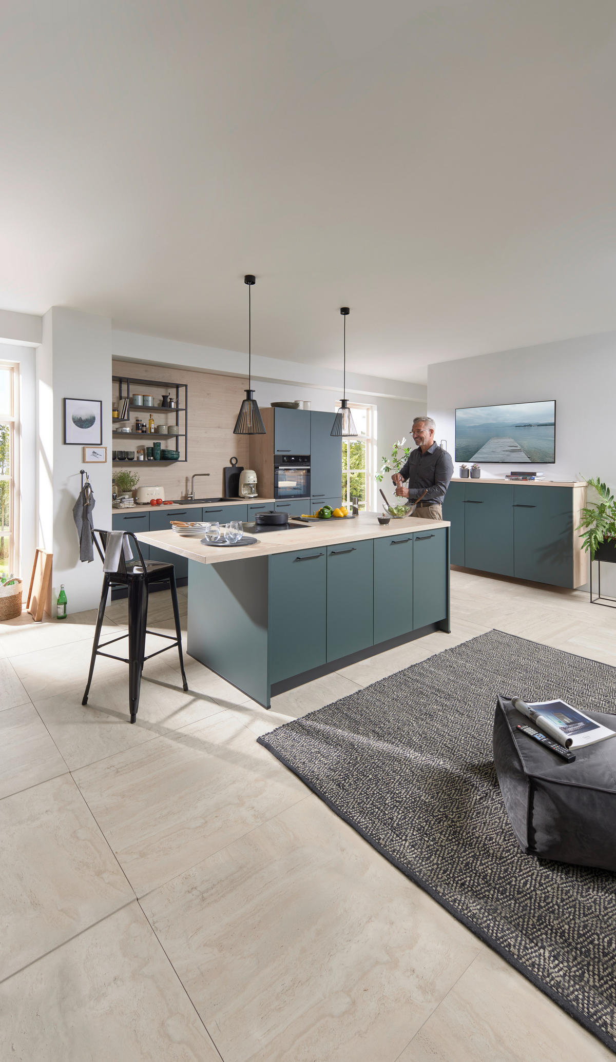 EINBAUKÜCHE   - Grün, Design, Holzwerkstoff - Dieter Knoll
