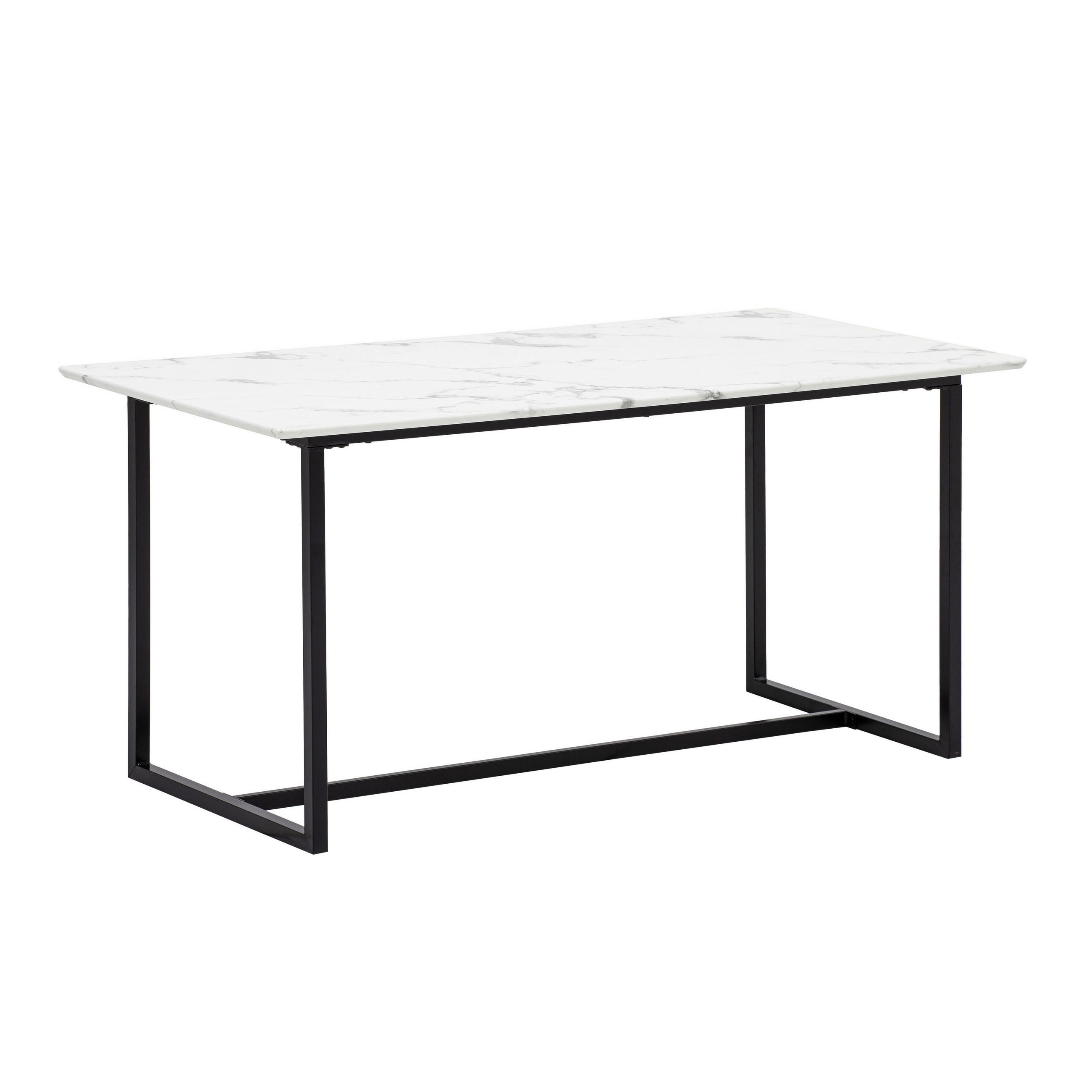 MATBORD i trämaterial 120/60/76 cm   - vit/svart, Design, metall/trämaterial (120/60/76cm) - MID.YOU